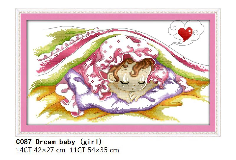 Dream Baby Счетный Набор для вышивки крестом узоры 14CT напечатанные на холсте DMC наборы для вышивки нитки 11CT DIY рукоделие домашний декор