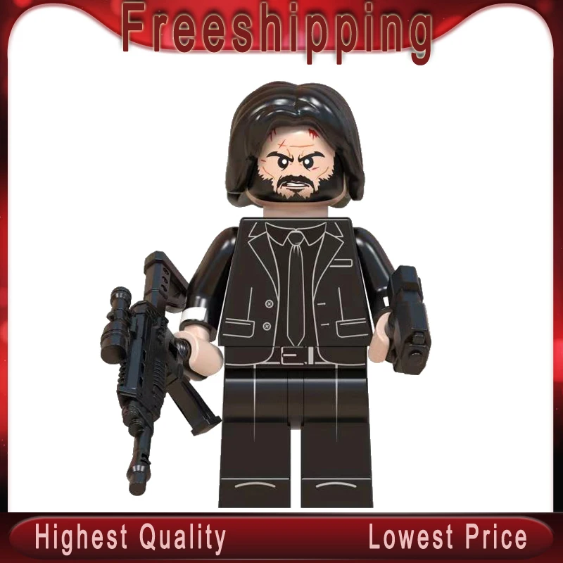 

legoed John Wick House of Paper Building Blocks TV Series Doctor Who Stranger Things Blocks Brick Toys Children Gift WM830