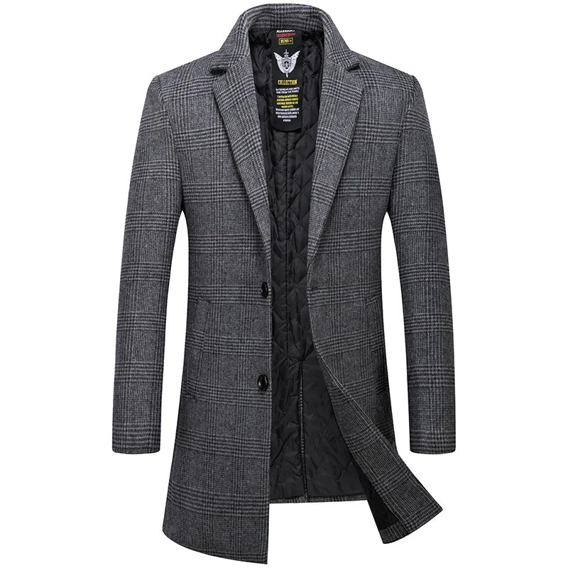 Men Casual Men's Coat In A Cage Gray Khaki Long Overcoat Men Woolen Men's Jacket Male Overcoat High Quality Wool Trench Coat Men Casual Men's Coat In A Cage Gray Khaki Long Overcoat Men Woolen Men's Jacket Male Overcoat High Quality Wool Trench Coat