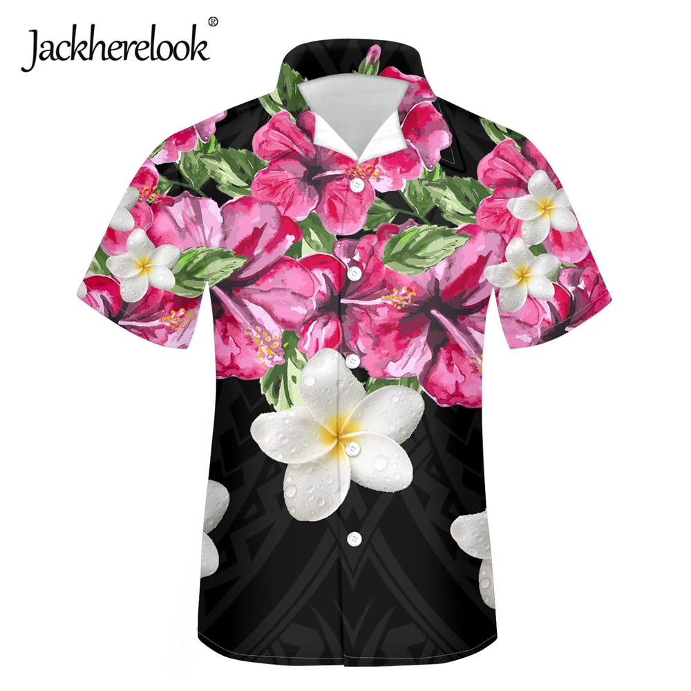 Jackherelook Men Hawaii Shirts Tropical Hawaiian Floral Print Summer Cuban Guayabera Clothes Button Down Tops Shirt Plus Size Casual Shirts Aliexpress