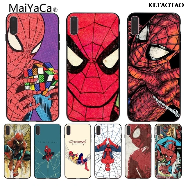 KETAOTAO с изображением Человека-паука из комиксов для iPhone 4S SE 5C 5S 6S 7 8 Plus X XR XS MAX Samsung