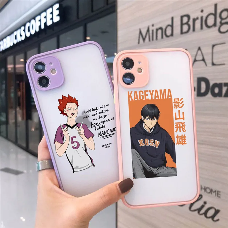 Japan Anime Oya Haikyuu Love Volleyball Phone Case Transparent for IPhone 13 11 12 Pro XS MAX 8 7 6s Plus X XR Soft Bumper Shell | Мобильные