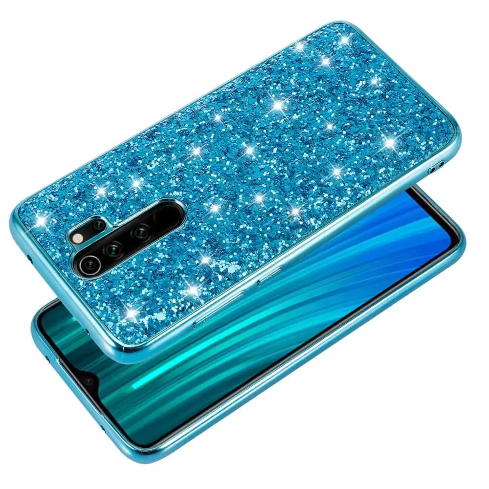 Чехол сверкающий с блестками для Xiaomi redmi note 8 Pro роскошный блестящий порошок блестки защитный чехол s для redmi note 8 8pro