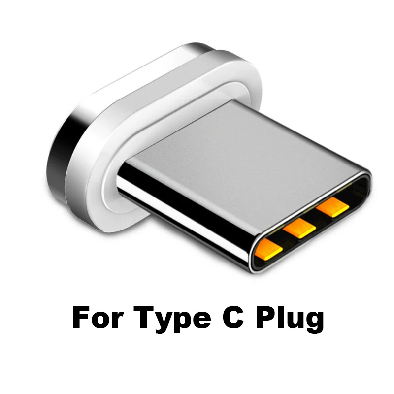 Only Type C Plug Магнитный кабель Micro usb type C адаптер зарядное устройство 3A Быстрая зарядка кабель для iPhone XS samsung A50 USB C магнит Android шнур для телефона - Цвет: Only Type C Plug