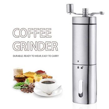 

Manual Coffee Maker Grinder Portable Bean Mill Non-slip Stainless Steel Gadgets for Kitchen Coffee Making Supplies
