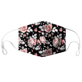 

5pcs Printing Facemask Dust Mascarillas Protection Outdoors Cover Mouth Masks Anti Face Mask Washable Earloop Mask Cotton Masque