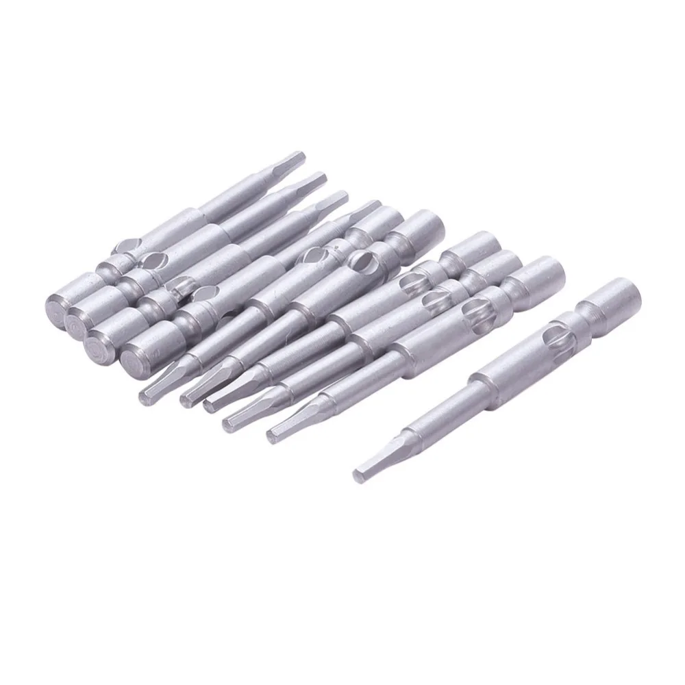 Utoolmart 10 шт. 1,5/2/2,5/3 мм магнитный шестигранные наконечники отвертки S2 Круглый хвостовик Диаметр 4 мм 40 мм Длина отвертка бит ручной инструмент