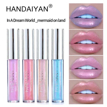 Waterproof Glitter Liquid Lipstick Crystal Glow Laser Holographic Lip Gloss Tint Mermaid Shiny Pigment Lipgloss Makeup Cosmetics 2