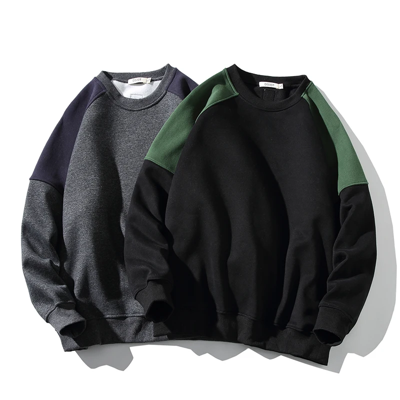 

Spring New Hoodie Men's Fashion Hit Color Casual Loose O-neck Sweatshirt Men Streetwear Hip Hop Hoodies Mens Hoody M-5XL