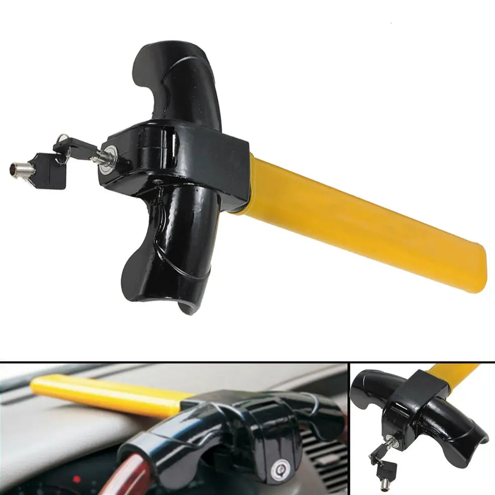 

Universal Heavy Duty Anti-theft Steering Wheel Lock Car/Van Security Rotary Steering Wheel Lock Enhance Car Security
