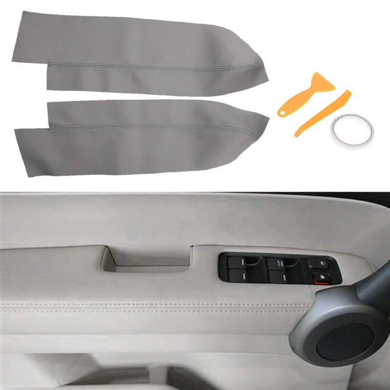 2 шт серый подлокотник крышка подходит для Honda CR-V 2007-2012 украшение салона автомобиля передние двери подлокотники крышка автозапчасти