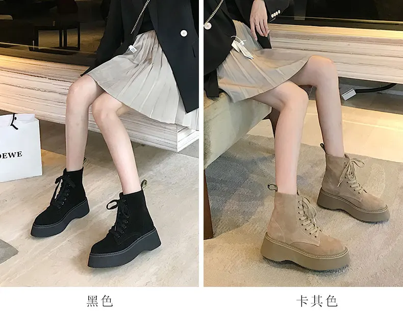 Ботильоны на платформе для Для женщин на толстом каблуке ботинки на платформе Роскошные Брендовая Дизайнерская обувь «Челси»; Для женщин ботинки «мартенс» зимняя обувь