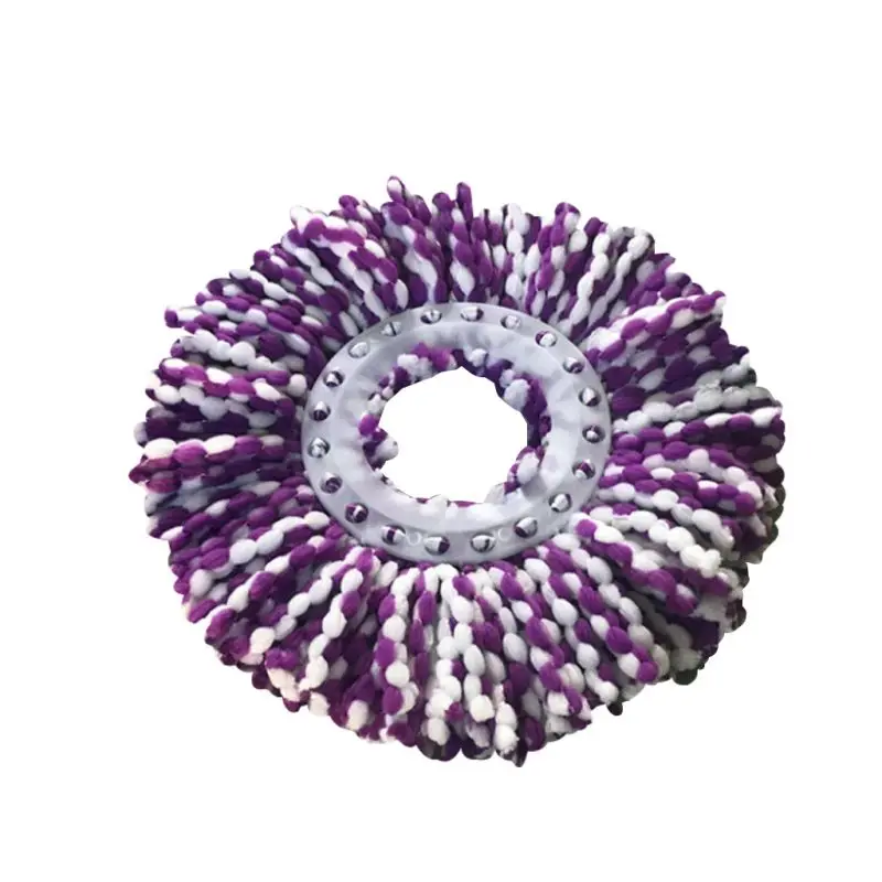 Сменная тряпка из микрофибры 360 Вращающаяся круглая форма стандартный размер легко откручивающаяся Швабра заправка - Цвет: 7