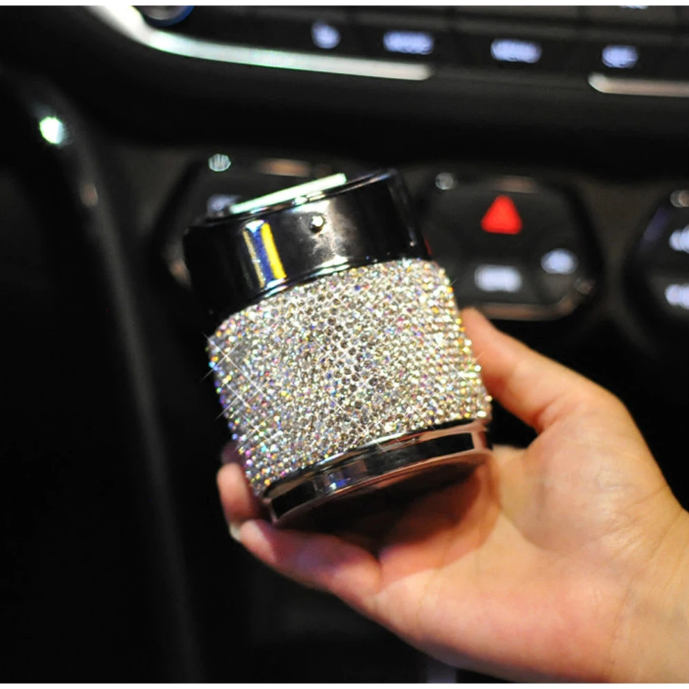 Пепельница Bling автомобильные универсальные принадлежности для автомобиля для дома пепельница многоцелевой Алмазный металл белый розовый фиолетовый