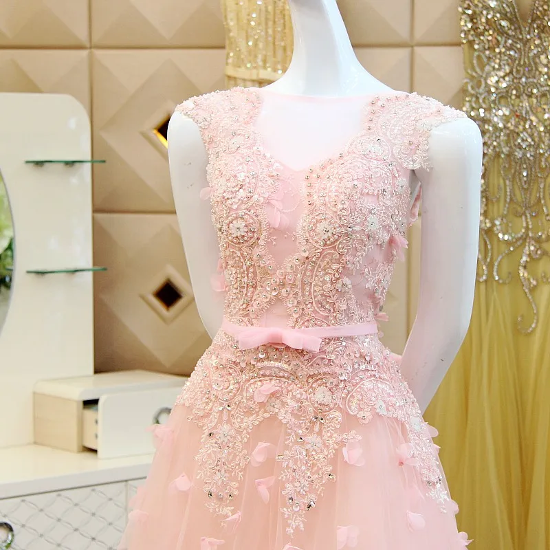 Распродажа, женское торжественное платье vestidos de festa longo, ТРАПЕЦИЕВИДНОЕ розовое свадебное платье, длинное свадебное платье принцессы