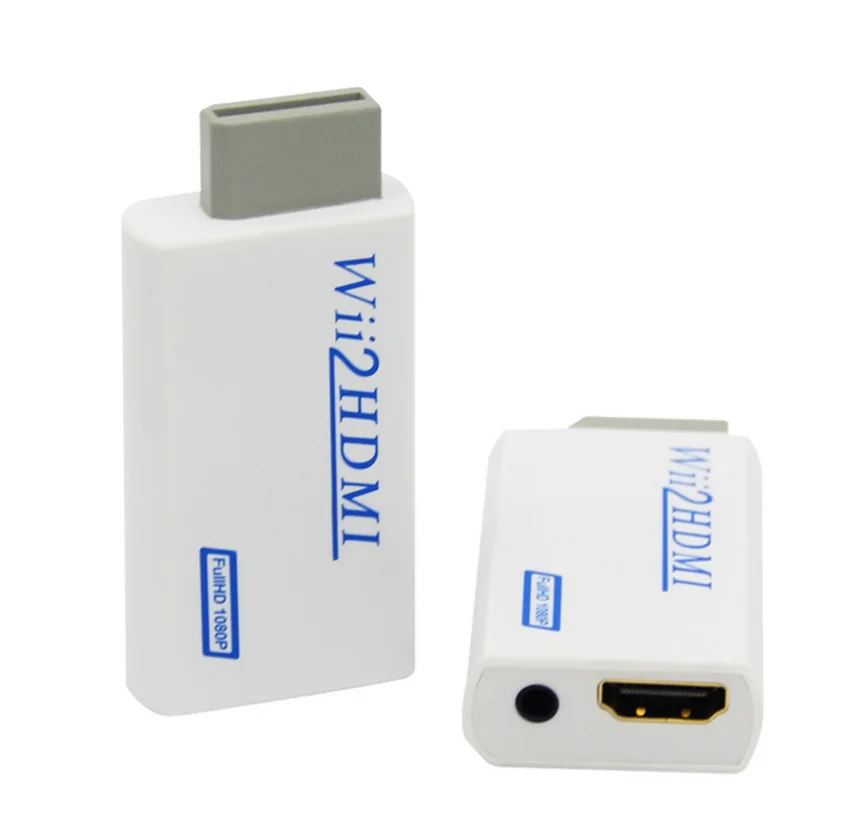 50 шт. для Wii к HDMI 1080P конвертер 2HDMI адаптер 3 5 мм Аудио Видео Выход Full HD