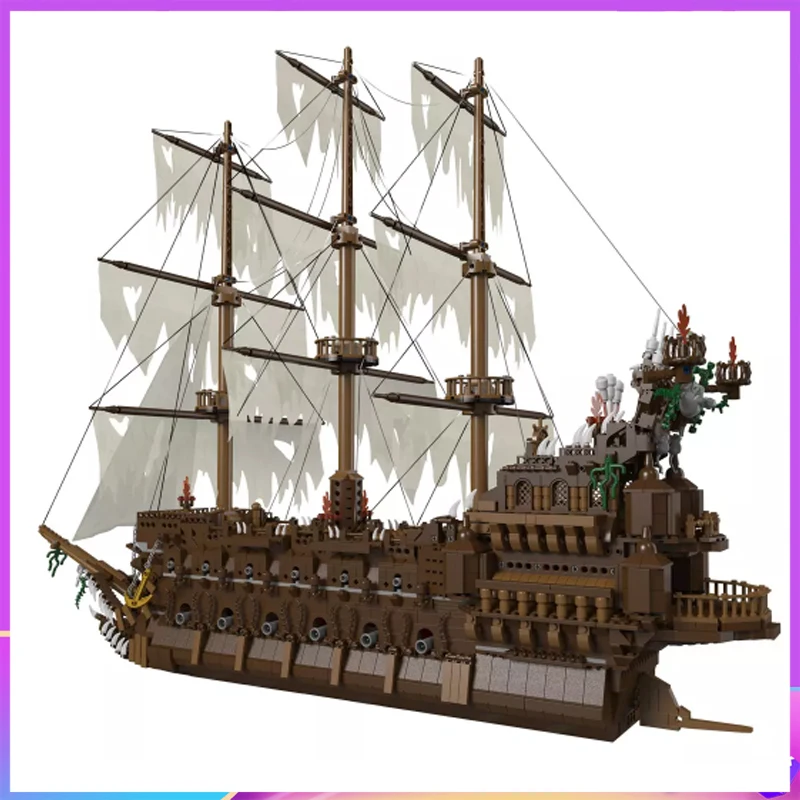 

Pirates of The Caribbean 16016 MOC Black Pearl Ship Boat Model Building Kits Blocks Movie Education Bricks Toys