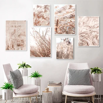 

Autumn Natural Plant Landscape wheat Leaf Nordic Posters And Prints Wall Art Canvas Painting Wall Pictures For Living Room Decor