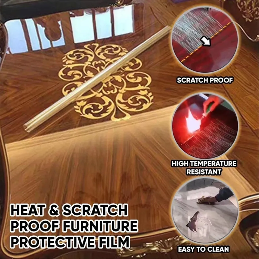 

Oil-proof Soft Plastic Glass Tablecloth Waterproof Transparent PVC Table Cover Transparent Furniture Protective Film Pads