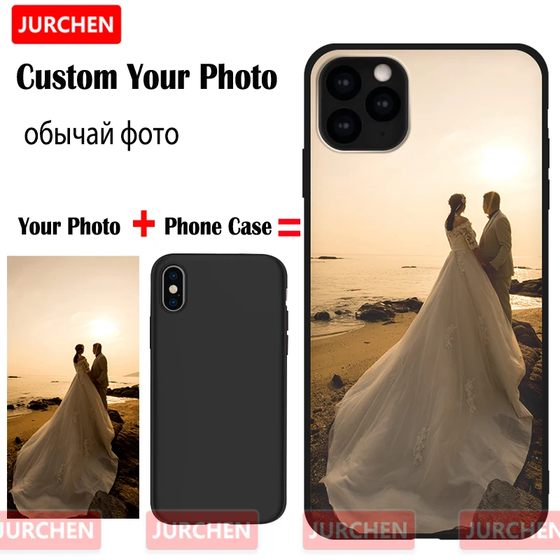 iphone 11 phone case JURCHEN Custom Phone Case For iPhone 13 12 Mini 11 Pro Max SE 2020 8 7 6 5 Plus Customized For iPhone X XR XS Max Cover Photo iphone 11 wallet case