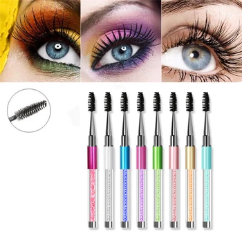 

4Pcs Eyelashes Brushes Mascara Wands Mascara Applicator Wand Brushes Rhinestone Eyelash Comb Makeup Tool