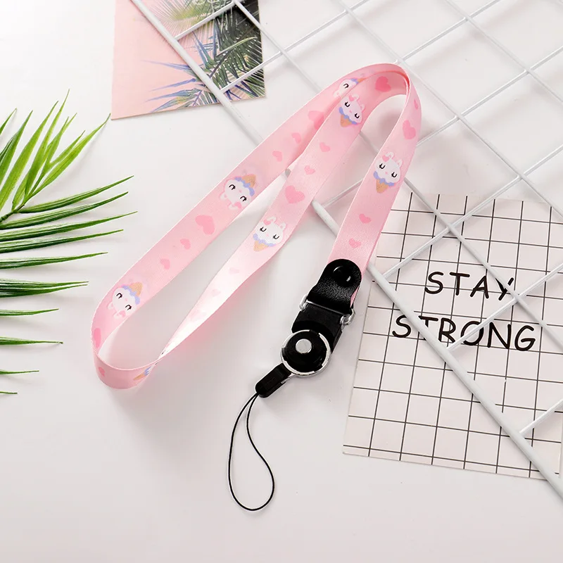 Лицевая лента с принтом мобильный телефон шнурок на шею для камеры съемный