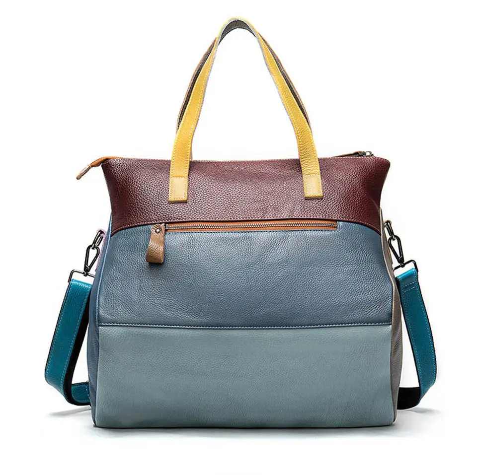 Женская сумка-тоут из натуральной кожи, ручная работа, винтажный стиль, Лоскутная сумка-шоппер, модные сумки, женские роскошные сумки, новинка