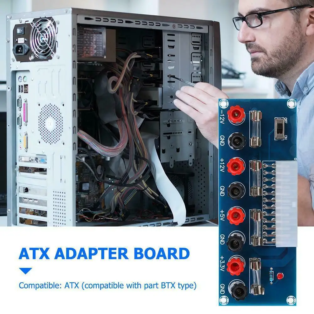 Блок питания ATX для настольных ПК HiMISS плата адаптера передачи точный 24-контактный