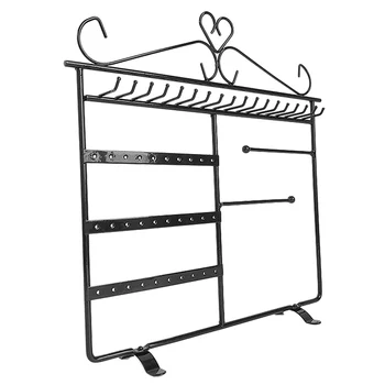 

Jewelry Organizer Earring Holder Necklace Display Large Capacity with Removable Foot Bracelets Hanger Wall Stand Rack