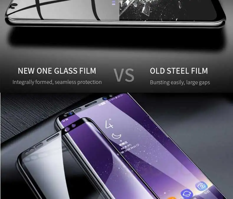 300D полное изогнутое закаленное стекло для samsung Galaxy Note 8 9 S9 S7 S6 Edge Plus S8 S9 Plus Защитная стеклянная пленка для экрана