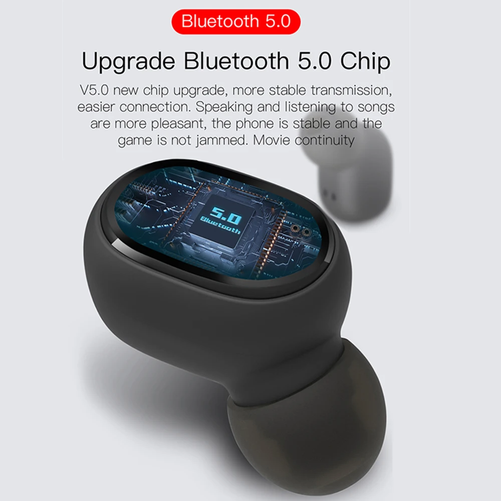 TWS Bluetooth наушники 5,0 настоящие Беспроводные наушники с микрофоном Handsfree AI управление для xiaomi Redmi наушники стерео гарнитура