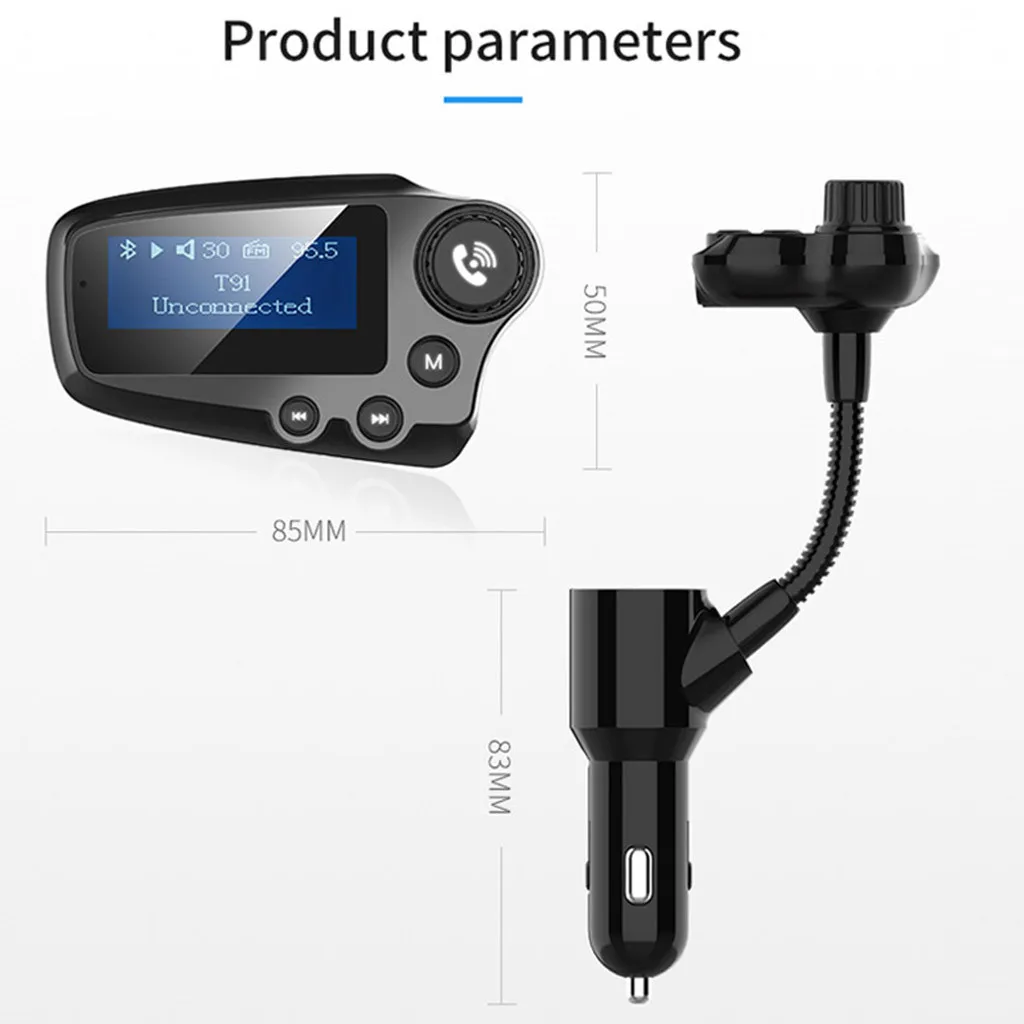 Usb Автомобильное зарядное устройство Bluetooth fm-передатчик Qc Быстрая зарядка 3,0 MP3-плеер для Xiaomi samsung Iphone huawei Qc3.0 зарядное устройство# N