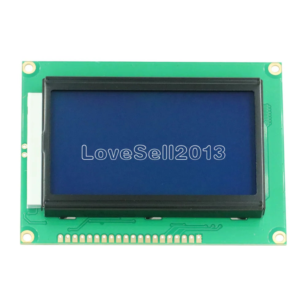 12864 128x64 Graphic Matrix LCD Display Module Blue Backlight for Arduino 5V 