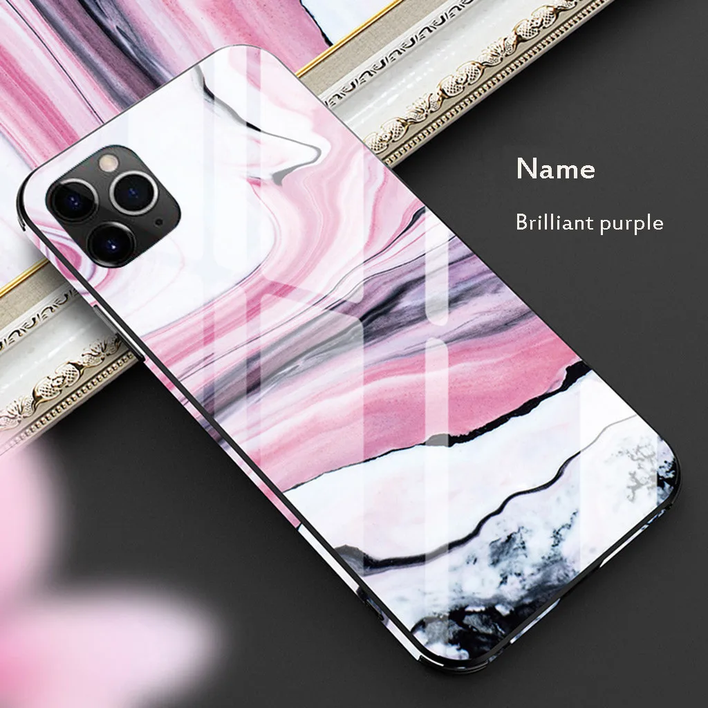 Чехол из закаленного стекла для iPhone 11, чехол для iPhone 11 Pro 11Pro Max, роскошный защитный чехол с принтом, защитный чехол из ТПУ, защитный чехол 19 ot
