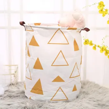 

Large Capacity Cotton Linen Laundry Bucket for Dirty Clothes Waterproof Folding Toy Organizer Storage Basket Home Organizer