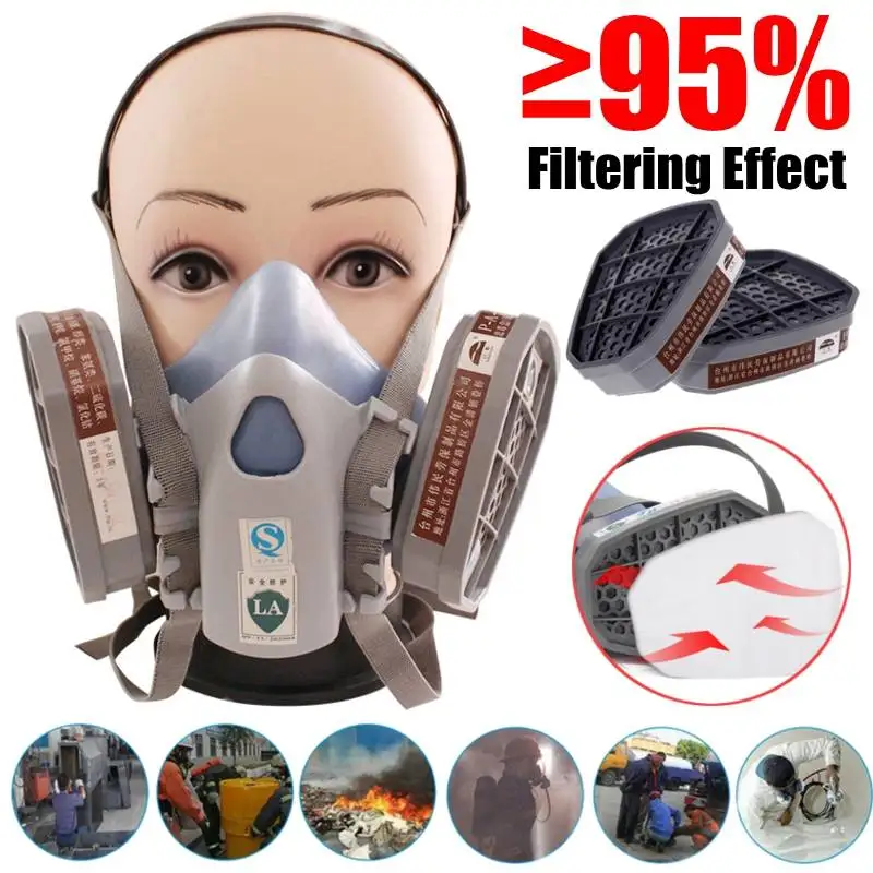 

9400A Protection Safety Respirator Gas Mask same For 6800 Gas Mask Painting Spraying Full Face Facepiece Respirator