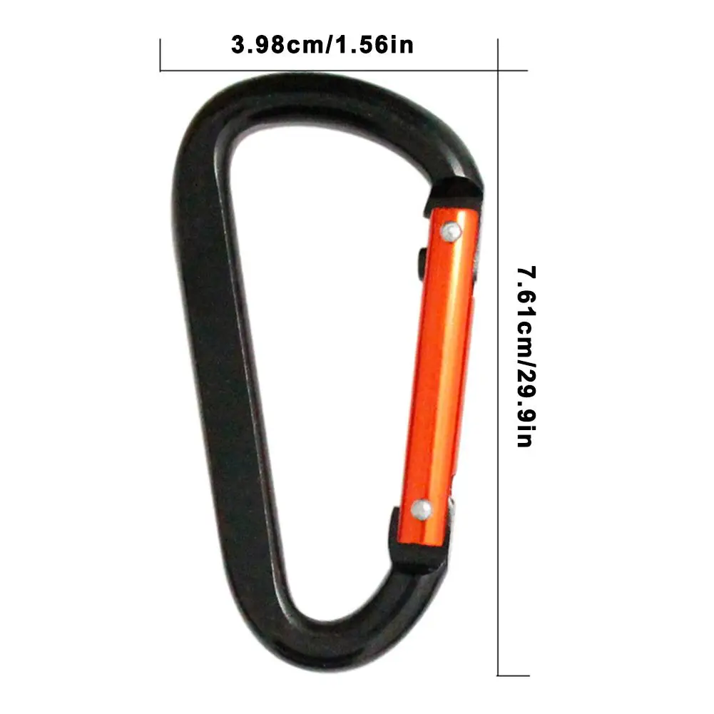 Large Carabiner Aluminum Alloy Practical Hook Keychain Climbing Equipment Multi-function 3.98cm*7.61cm 5PCS