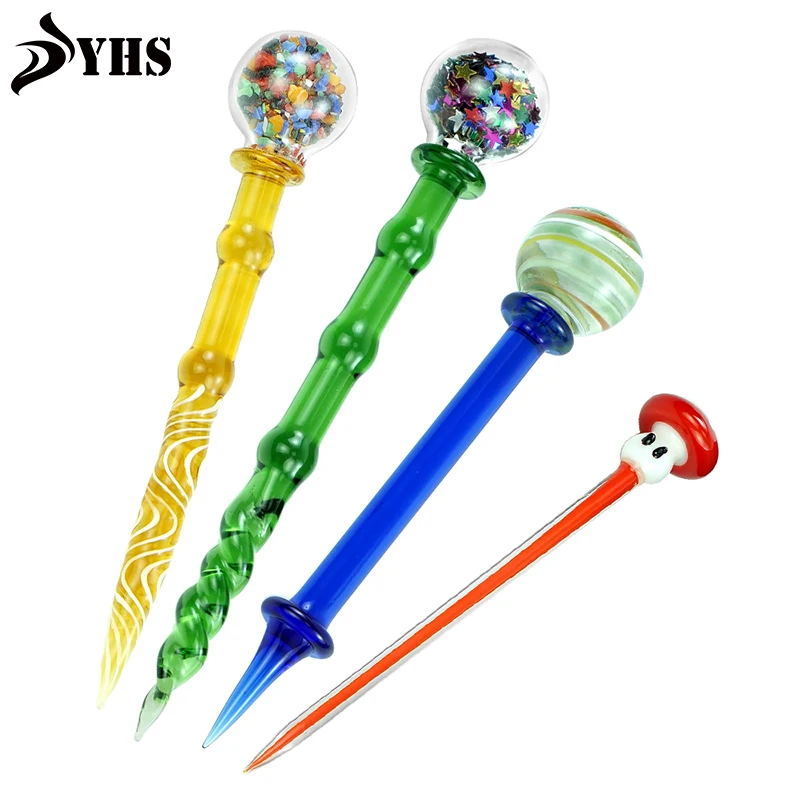 Different Pattern Design Glass Dabber Tool for Wax Oil Rigs Dab |