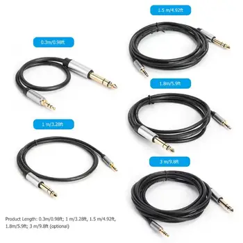 

3.5mm to 6.35mm TRS Audio Cable Gold Plated Male to Male Adapter Aux Cable for Amplifier 0.3m/1m/1.5m/1.8m/3m
