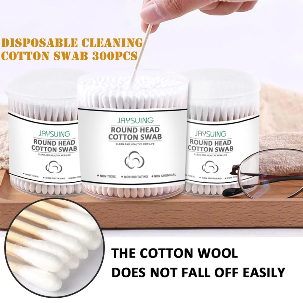 3pcs Disposable double headed Wooden Cotton Swab Health Beauty Stick