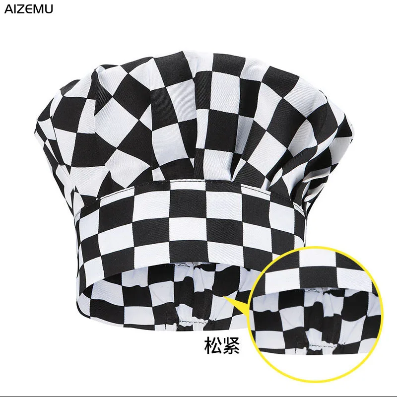 Men Master Cook Caps Chef Hat Waiter Waitress Kitchen Work Hat Hotel Restaurant Canteen Bakery Kitchen Cap Barber Homework