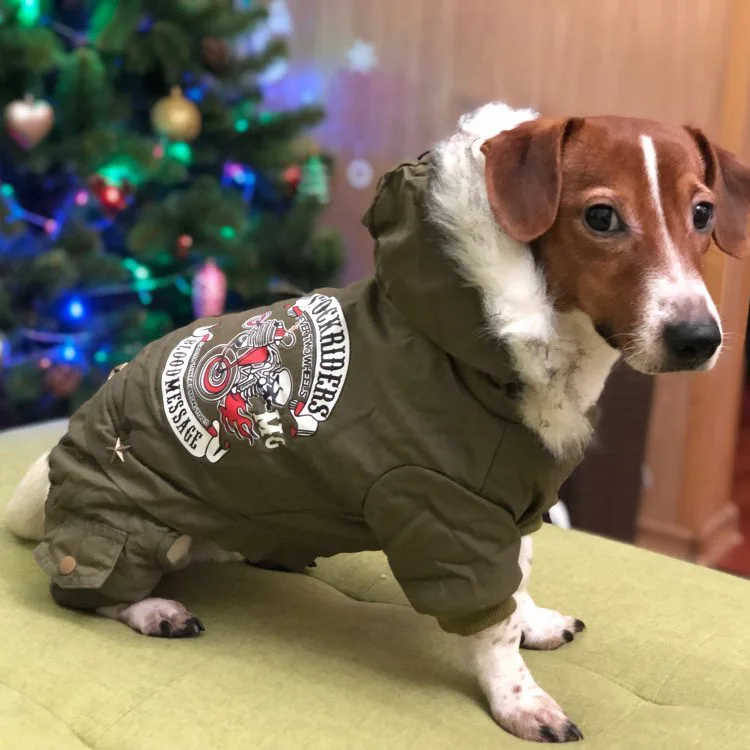 Одежда для собак с 4 ножками, зимняя теплая куртка с капюшоном для собак, ветрозащитная куртка для собак, пуховая куртка для собаки, одежда