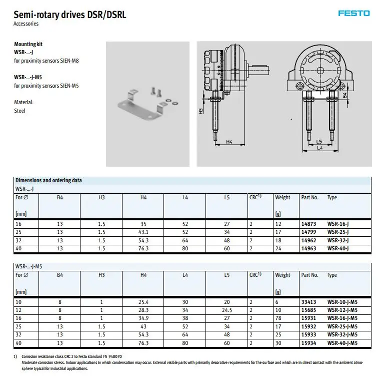 DSR-32-180-P DSR-40-180-P фесто лопасти Осциллирующий цилиндровый пневматический цилиндр воблер цилиндр DSR серии