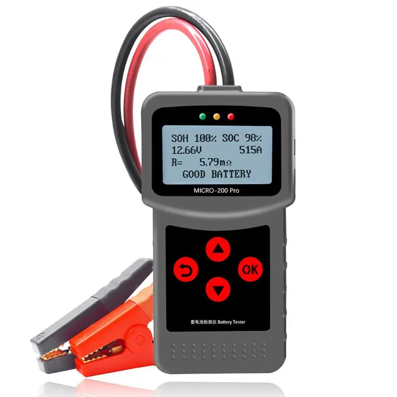 MICRO 200PRO тестер автомобильной батареи Емкость цифровой автомобильный сброс