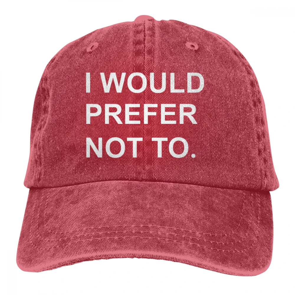 Я бы не хотел, чтобы Casquette черные унисекс Мужские Женские джинсовые бейсболка с ремешком кепки Регулируемый Гольф папа шляпа