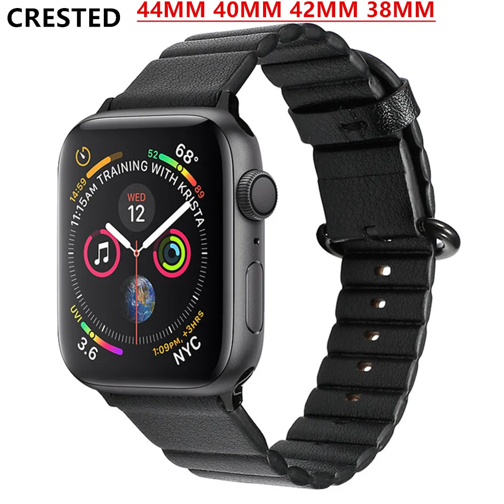 Кожаный ремешок для apple watch 44 мм 40 мм apple watch 5 4 3 iwatch 38 мм 42 мм браслет для часов из натуральной кожи