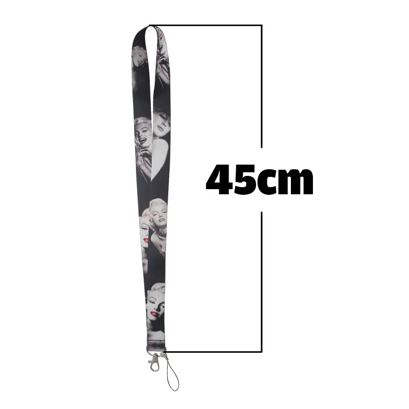 PC113 Мэрилин Монро Брелок lanyards держатель удостоверения личности ID карты пройти тренажерный зал мобильный телефон USB бейдж держатель ключевой ремень