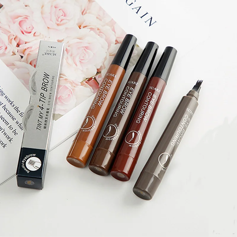 Microblading карандаш для бровей вилка кончик бровей Карандаш для татуировки водонепроницаемый стойкий тонкий эскиз жидкий карандаш для бровей