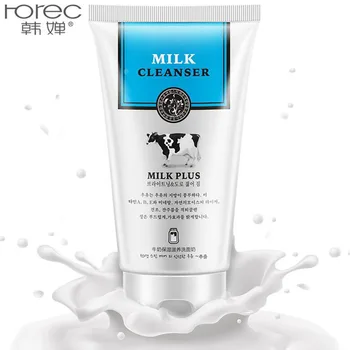 

ROREC 100g Milk Face Wash Facial Cleanser Nourishing Cleanser Foam Moisturizing Whitening Anti-Spots Marks Deep Clean Cosmetics