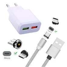 Для Samsung Galaxy S8 A5 A7 A50 A10 huawei P30 mate 10 20 lite Honor 8A 8X Магнитный Micro usb type C зарядный кабель зарядное устройство для телефона